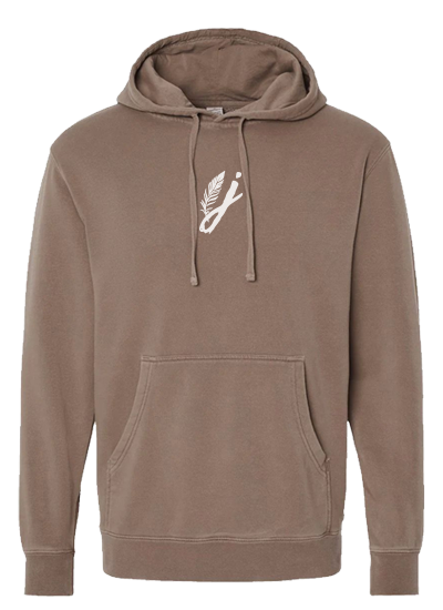 "J" Feather Logo Hoodie - Pigment Clay